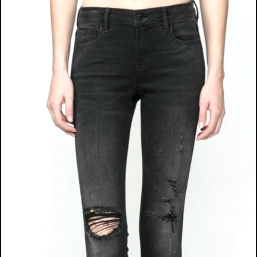 Hidden Skinny Leg Jeans with Rip